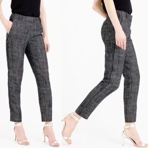 NWT $119 J.Crew Sz 2 cropped gray herringbone pant